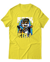 T-Shirt Αντρικό - Rock Panda - Color Thumbnail Κίτρινο