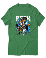 T-Shirt Αντρικό - Rock Panda - Color Thumbnail Πράσινο