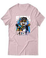 T-Shirt Αντρικό - Rock Panda - Color Thumbnail Απαλό Ροζ