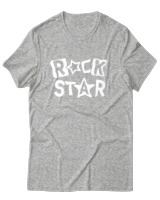 T-Shirt Αντρικό - Rock Star - Color Thumbnail Γκρι Μελανζέ