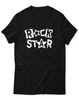T-Shirt Αντρικό - Rock Star - Color Thumbnail Μαύρο