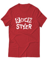 T-Shirt Αντρικό - Rock Star - Color Thumbnail Κόκκινο