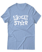 T-Shirt Αντρικό - Rock Star - Color Thumbnail Γαλάζιο