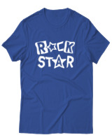 T-Shirt Αντρικό - Rock Star - Color Thumbnail Μπλε Ρουά