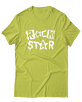 T-Shirt Αντρικό - Rock Star - Color Thumbnail Λαχανί