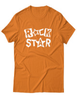 T-Shirt Αντρικό - Rock Star - Color Thumbnail Πορτοκαλί