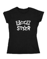 Κοριτσίστικο Κοντομανικο Παιδικό - Rock Star - Color Thumbnail Μαύρο