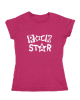 Κοριτσίστικο Κοντομανικο Παιδικό - Rock Star - Color Thumbnail Φουξια
