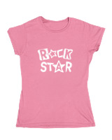 Κοριτσίστικο Κοντομανικο Παιδικό - Rock Star - Color Thumbnail Ροζ