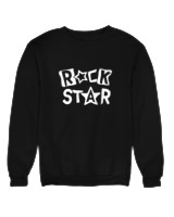 Φούτερ χωρίς κουκούλα Γυναικείο - Rock Star - Color Thumbnail Μαύρο