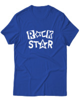 T-Shirt  Γυναικείο - Rock Star - Color Thumbnail Μπλέ Ρουά