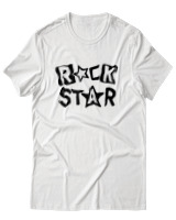 T-Shirt Αντρικό - Rock Star - Color Thumbnail Άσπρο