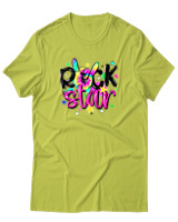 T-Shirt Αντρικό - Rock Star - Color Thumbnail Λαχανί