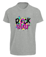 T-Shirt Fit Αντρικό - Rock Star - Color Thumbnail Γκρι Μελανζέ