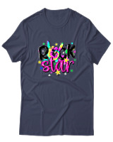 T-Shirt  Γυναικείο - Rock Star - Color Thumbnail Μπλέ Γκρί