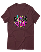 T-Shirt  Γυναικείο - Rock Star - Color Thumbnail Μπορντό
