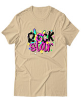 T-Shirt  Γυναικείο - Rock Star - Color Thumbnail Μπέζ