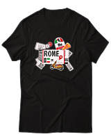 T-Shirt Αντρικό - Rome Tickets - Color Thumbnail Μαύρο