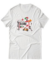 T-Shirt Αντρικό - Rome Tickets - Color Thumbnail Άσπρο