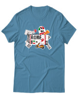 T-Shirt Αντρικό - Rome Tickets - Color Thumbnail Τιρκουάζ
