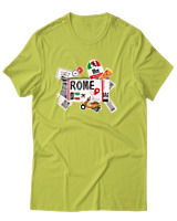 T-Shirt Αντρικό - Rome Tickets - Color Thumbnail Λαχανί