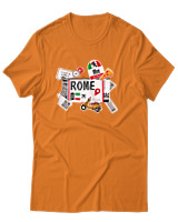 T-Shirt Αντρικό - Rome Tickets - Color Thumbnail Πορτοκαλί