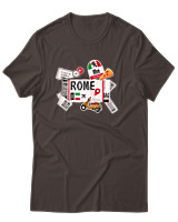T-Shirt Αντρικό - Rome Tickets - Color Thumbnail Καφέ