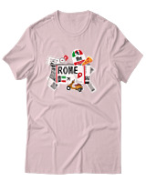 T-Shirt Αντρικό - Rome Tickets - Color Thumbnail Απαλό Ροζ