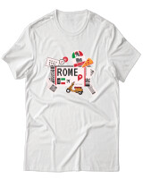 T-Shirt Unisex - Rome Tickets - Color Thumbnail Άσπρο