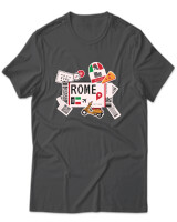 T-Shirt Unisex - Rome Tickets - Color Thumbnail Ανθρακί