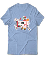 T-Shirt Unisex - Rome Tickets - Color Thumbnail Γαλάζιο