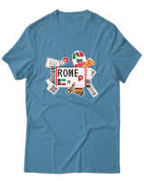 T-Shirt Unisex - Rome Tickets - Color Thumbnail Τυρκουάζ