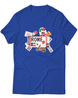 T-Shirt Unisex - Rome Tickets - Color Thumbnail Μπλέ Ρουά