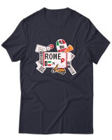 T-Shirt Unisex - Rome Tickets - Color Thumbnail Σκούρο Μπλέ