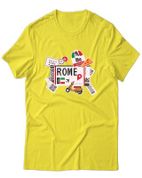 T-Shirt Unisex - Rome Tickets - Color Thumbnail Κίτρινο