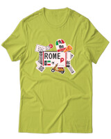 T-Shirt Unisex - Rome Tickets - Color Thumbnail Λαχανί