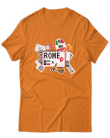 T-Shirt Unisex - Rome Tickets - Color Thumbnail Πορτοκαλί