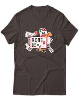 T-Shirt Unisex - Rome Tickets - Color Thumbnail Καφέ