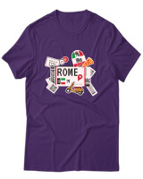 T-Shirt Unisex - Rome Tickets - Color Thumbnail Μώβ