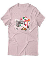 T-Shirt Unisex - Rome Tickets - Color Thumbnail Απαλό Ροζ