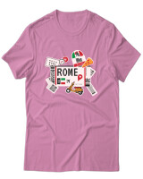 T-Shirt Unisex - Rome Tickets - Color Thumbnail Ροζ
