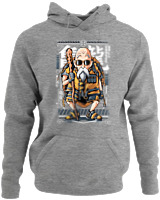 Φούτερ με κουκούλα - Roshi - Color Thumbnail Γκρι Μελανζέ