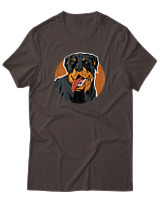 T-Shirt Αντρικό - Rottweiler Tongue - Color Thumbnail Καφέ