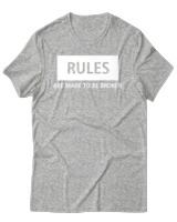 T-Shirt Αντρικό - Rules Are Made To Be Broken - Color Thumbnail Γκρι Μελανζέ