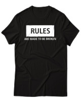 T-Shirt Αντρικό - Rules Are Made To Be Broken - Color Thumbnail Μαύρο