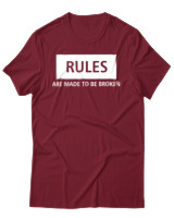T-Shirt Αντρικό - Rules Are Made To Be Broken - Color Thumbnail Σκούρο Κόκκινο