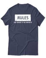 T-Shirt Αντρικό - Rules Are Made To Be Broken - Color Thumbnail Μπλε Γκρι