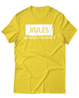 T-Shirt Αντρικό - Rules Are Made To Be Broken - Color Thumbnail Χρυσό Κίτρινο