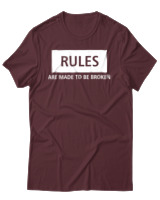 T-Shirt Αντρικό - Rules Are Made To Be Broken - Color Thumbnail Μπορντό