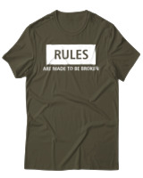 T-Shirt Αντρικό - Rules Are Made To Be Broken - Color Thumbnail Χακί